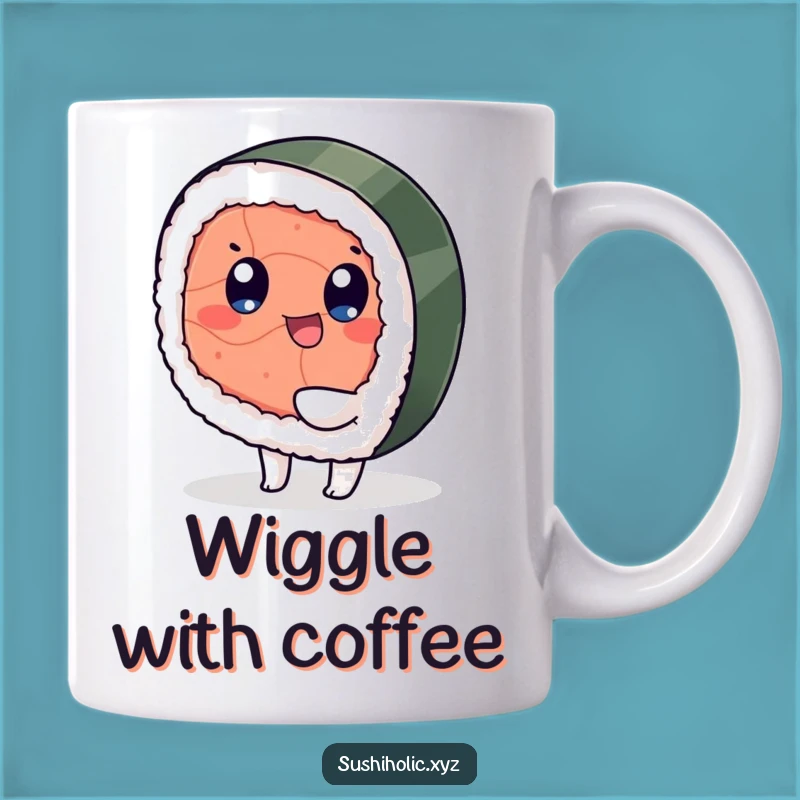 Funny Tuna Sushi Mug - Playful Wiggling Foodie Gift for Sushi Lovers