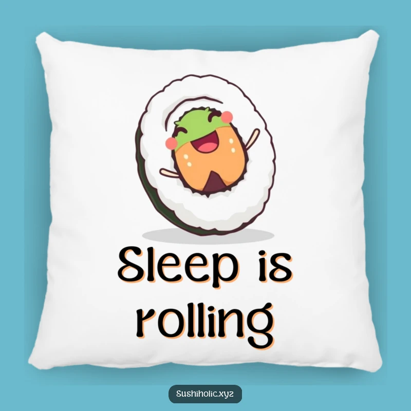 Funny Sushi Roll Pillow: Cozy & Joyful Downhill Character Cushion