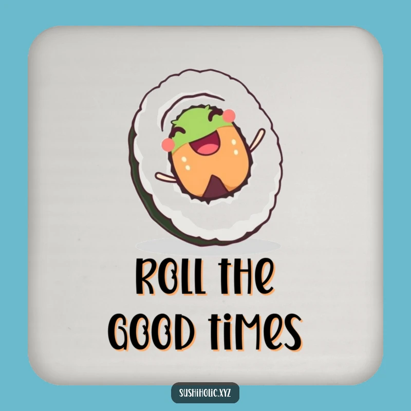 Funny Sushi Roll Drink Coasters: Protect Surfaces with Foodie Fun
