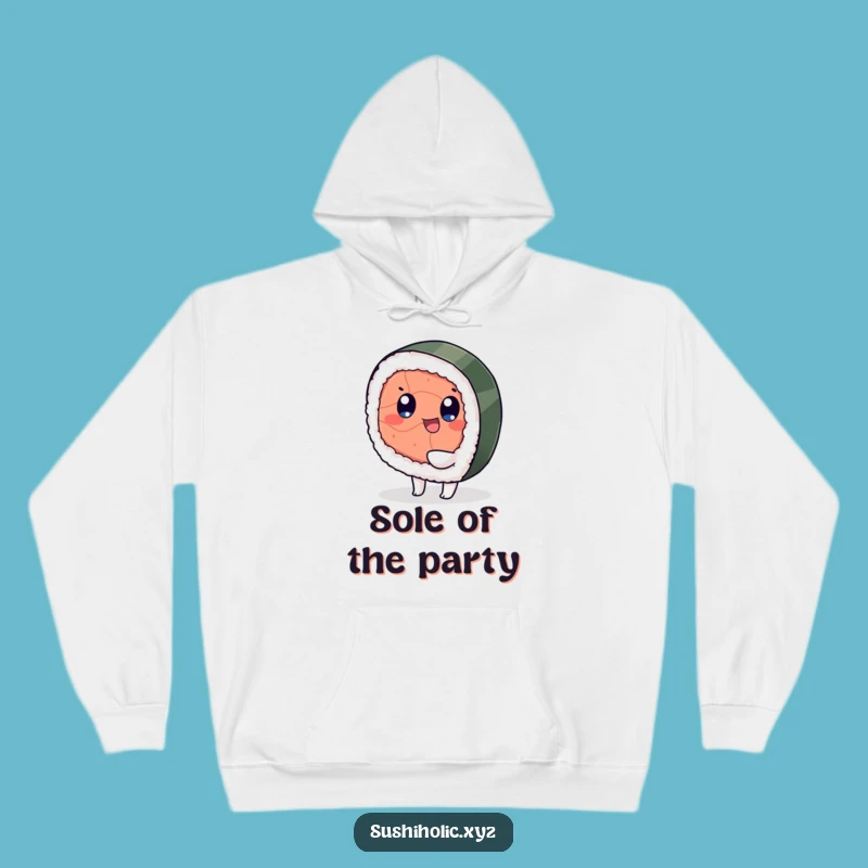 Cozy Funny Tuna Sushi Hoodie - Warm Playful Foodie Design, Humorous Gift