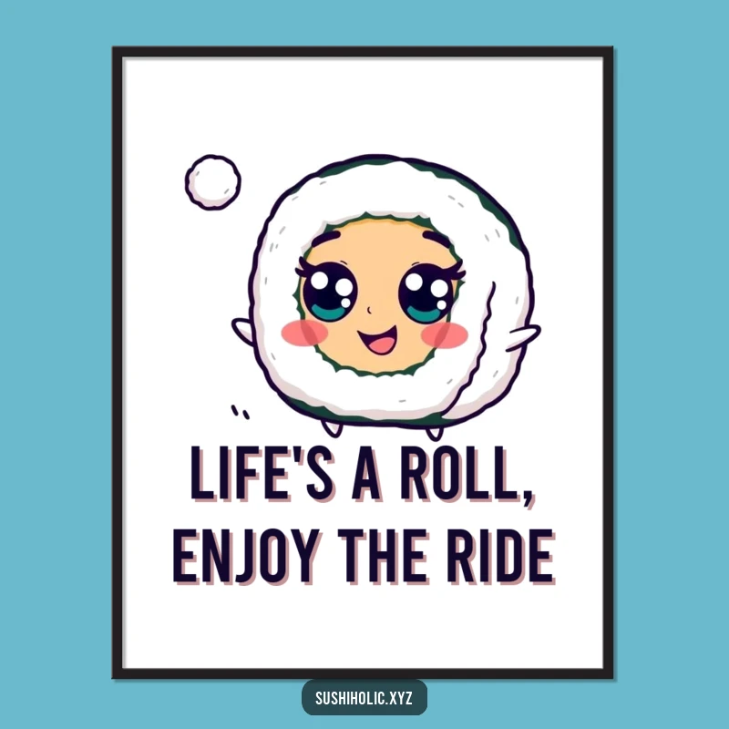 Free Printable Wall Art: Googly Eye Maki Roll Joy, Hilarious Downloadable Decor for Your Space!