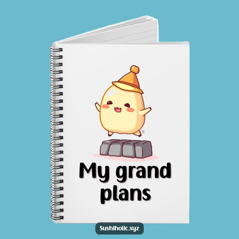 Funny Tamago Sushi Notebook - Mischievous Journal, Hilarious Foodie Gift