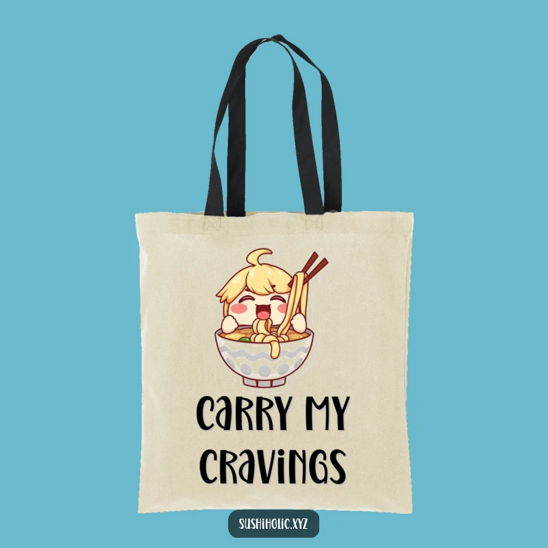 Funny Ramen Bowl Tote Bag: Carry Your Noodles & Smiles